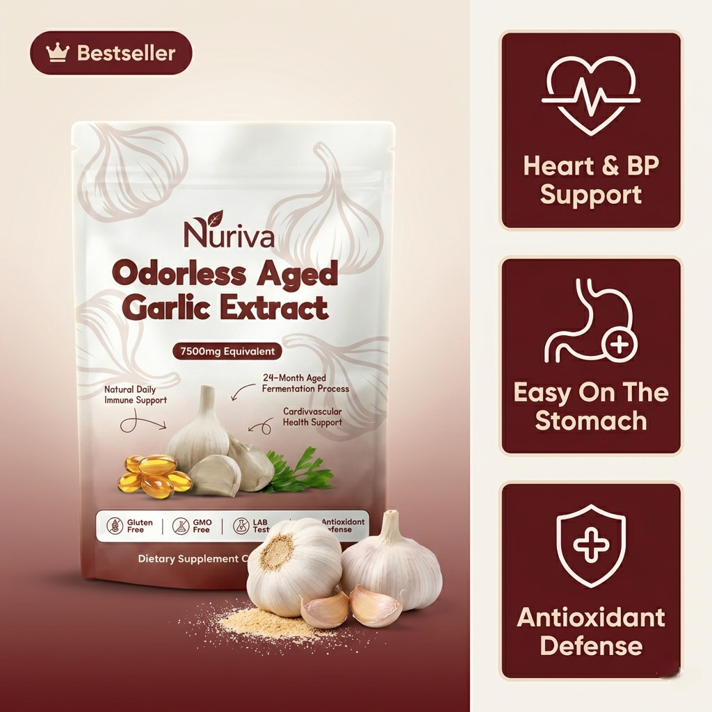 Aged Garlic Extract - 7500mg Odorless Softgels